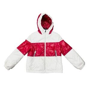 Moncler Kids Puffer Jacket - Red and White